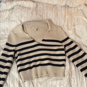 Striped V-Neck Sweater